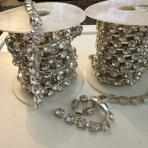 Silver Rhinestone Trim Spools